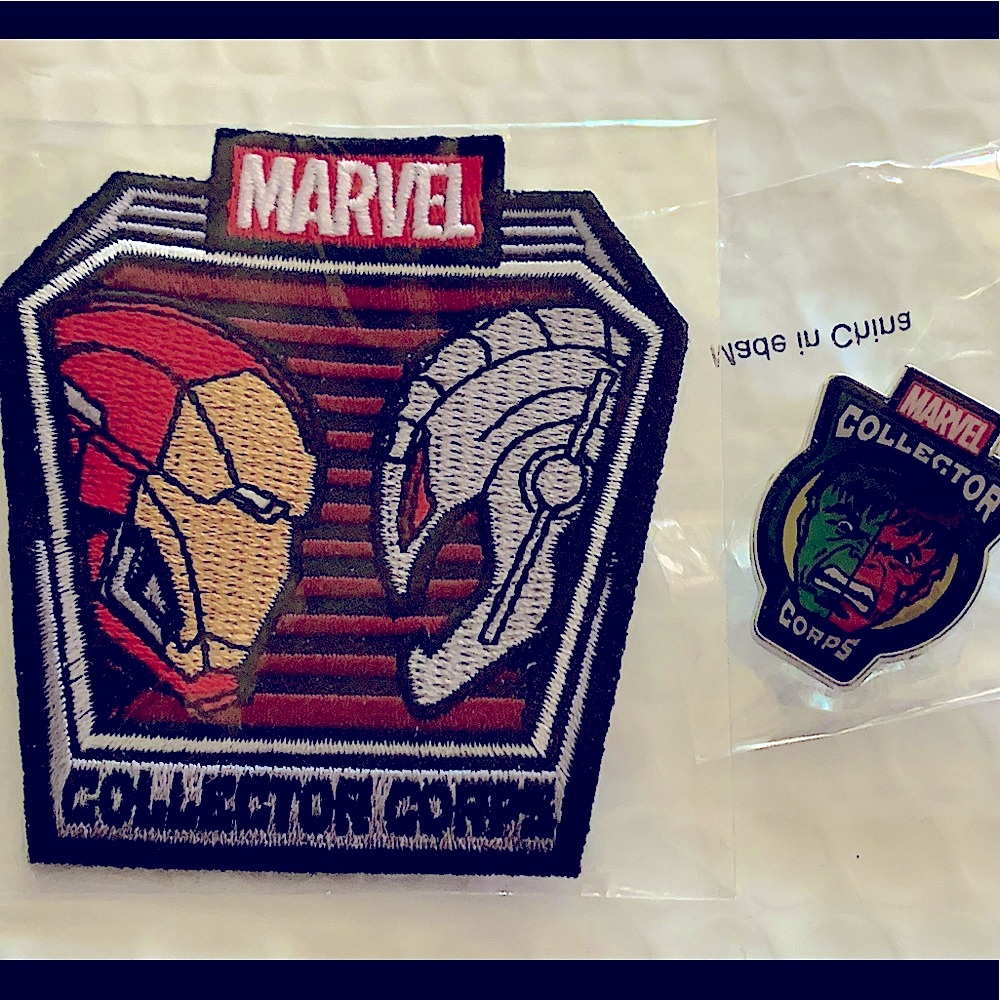 SOLD ✅ Marvel Collector Corps patch & pin set